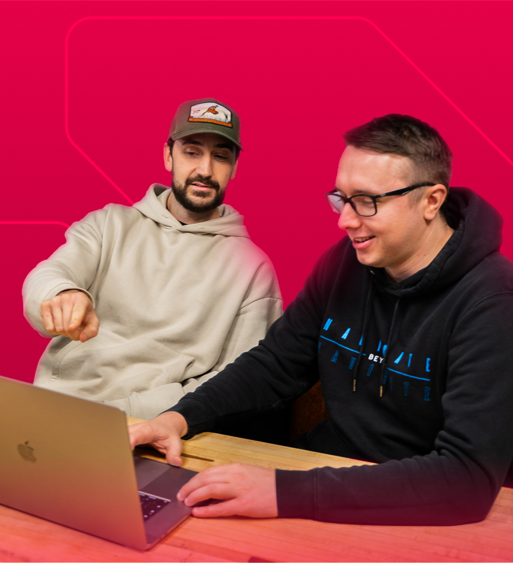 Billy Webb and Jamie Hall, co-founders of Revo Studio