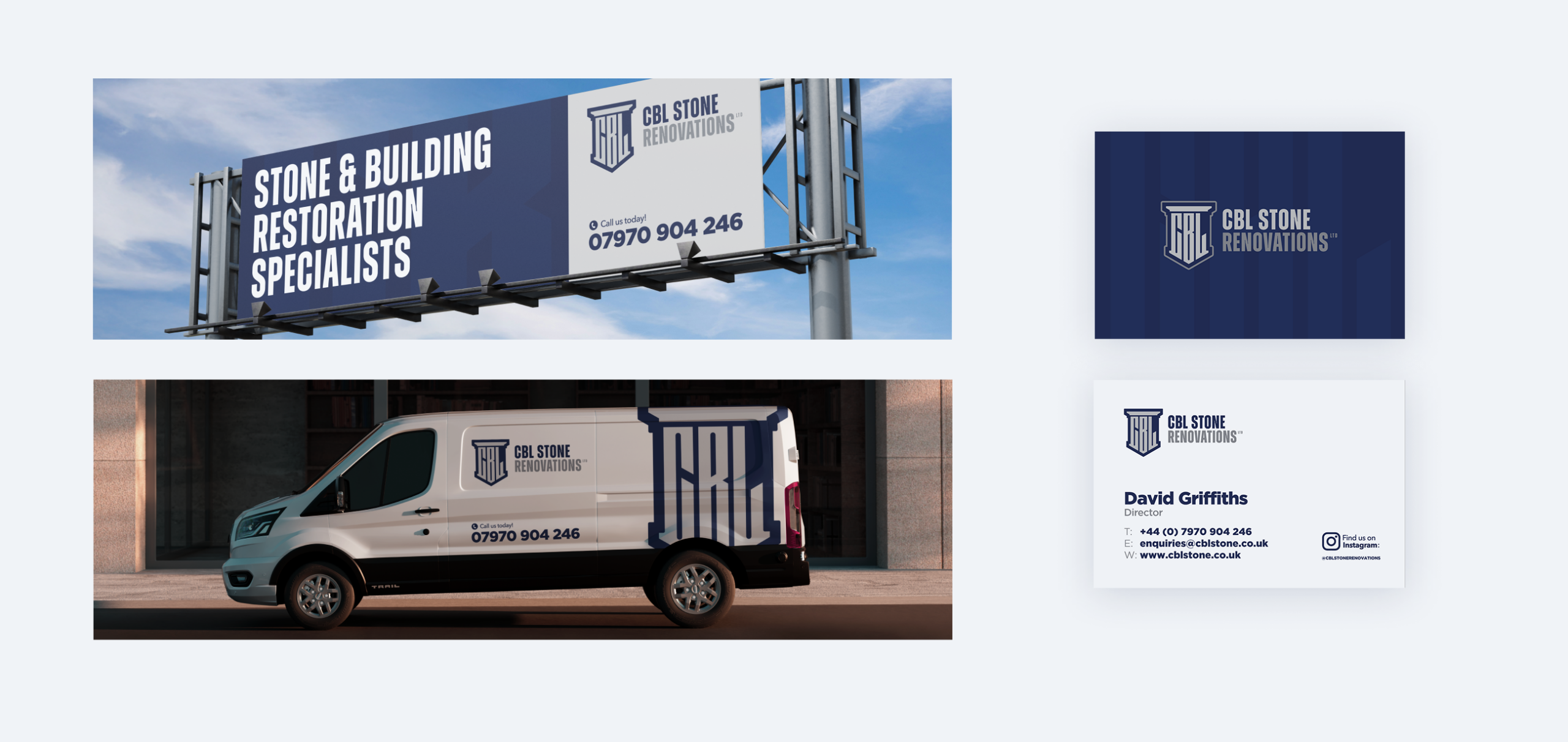 CBL Stone Brand Identity mocked up by Revo Studio