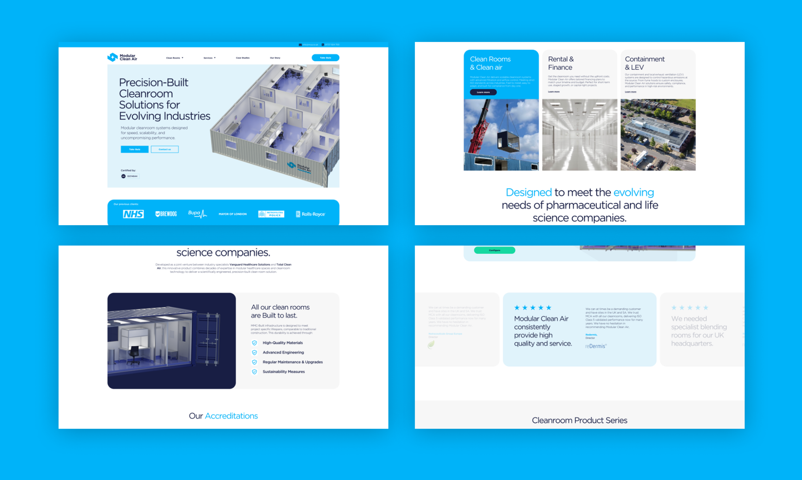 Modular Clean Air WordPress website by RevoStudio
