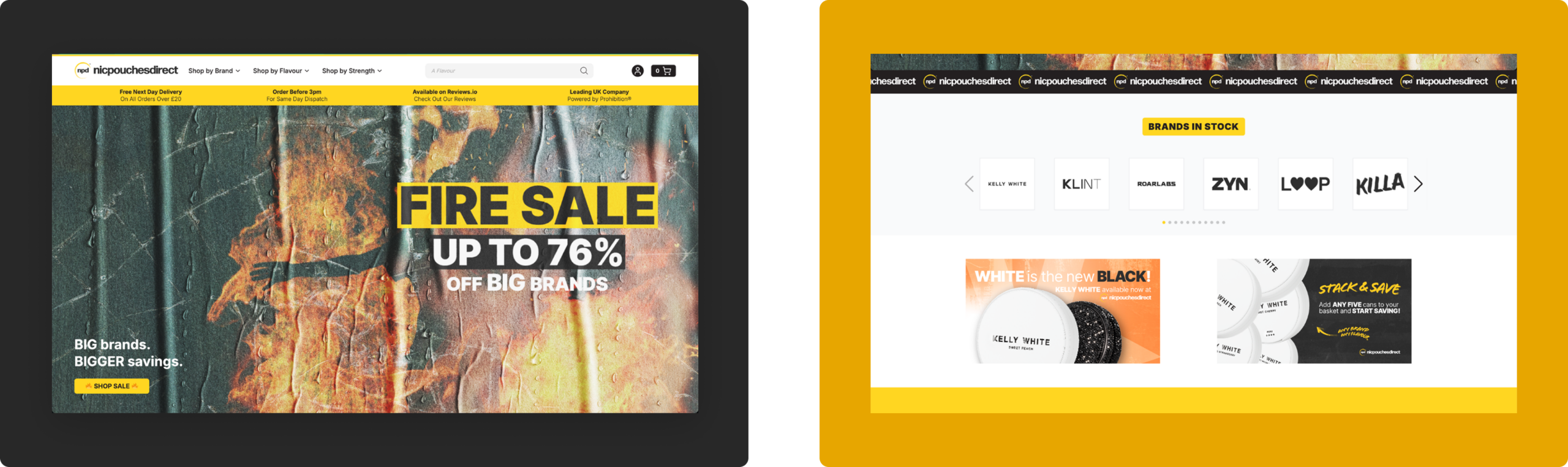Custom NPD web design work by RevoStudio UK agency