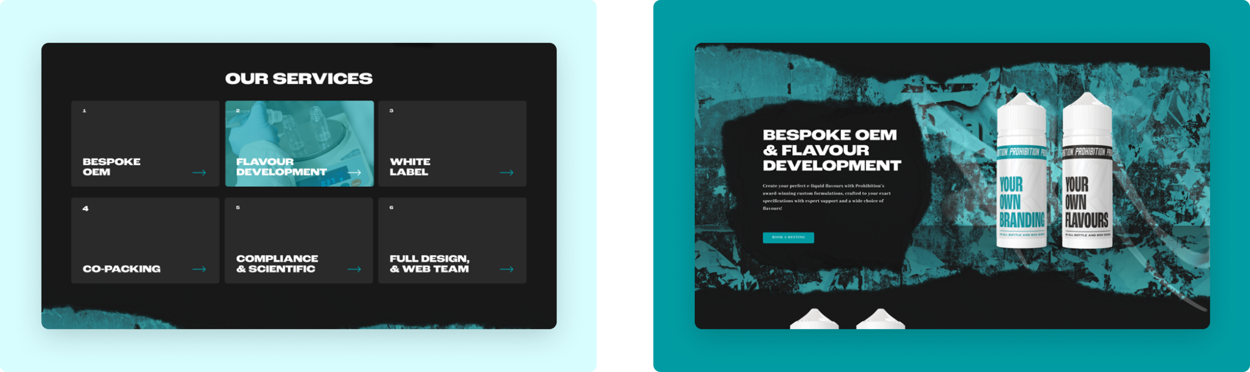 Custom Prohibition web design work by RevoStudio UK agency