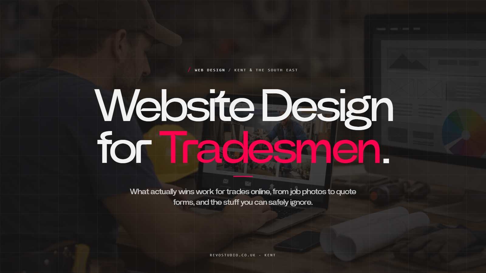Revo Header Website Design for Tradesmen